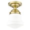 Z-Lite Vaughn Flush Mount, 1-Light, 10.5 In.W x 15.75 In.H, Luxe Gold/Matte Opal 735F10-LG - alternate 4
